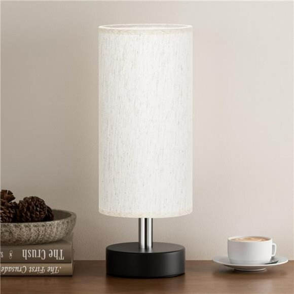 Small Table Lamp for Bedroom Nightstand Minimalist Desk Lamp for Living Room - Picture 4 of 7